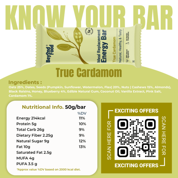 Meal Replacement Energy Bar - True Cardamom - Image 5